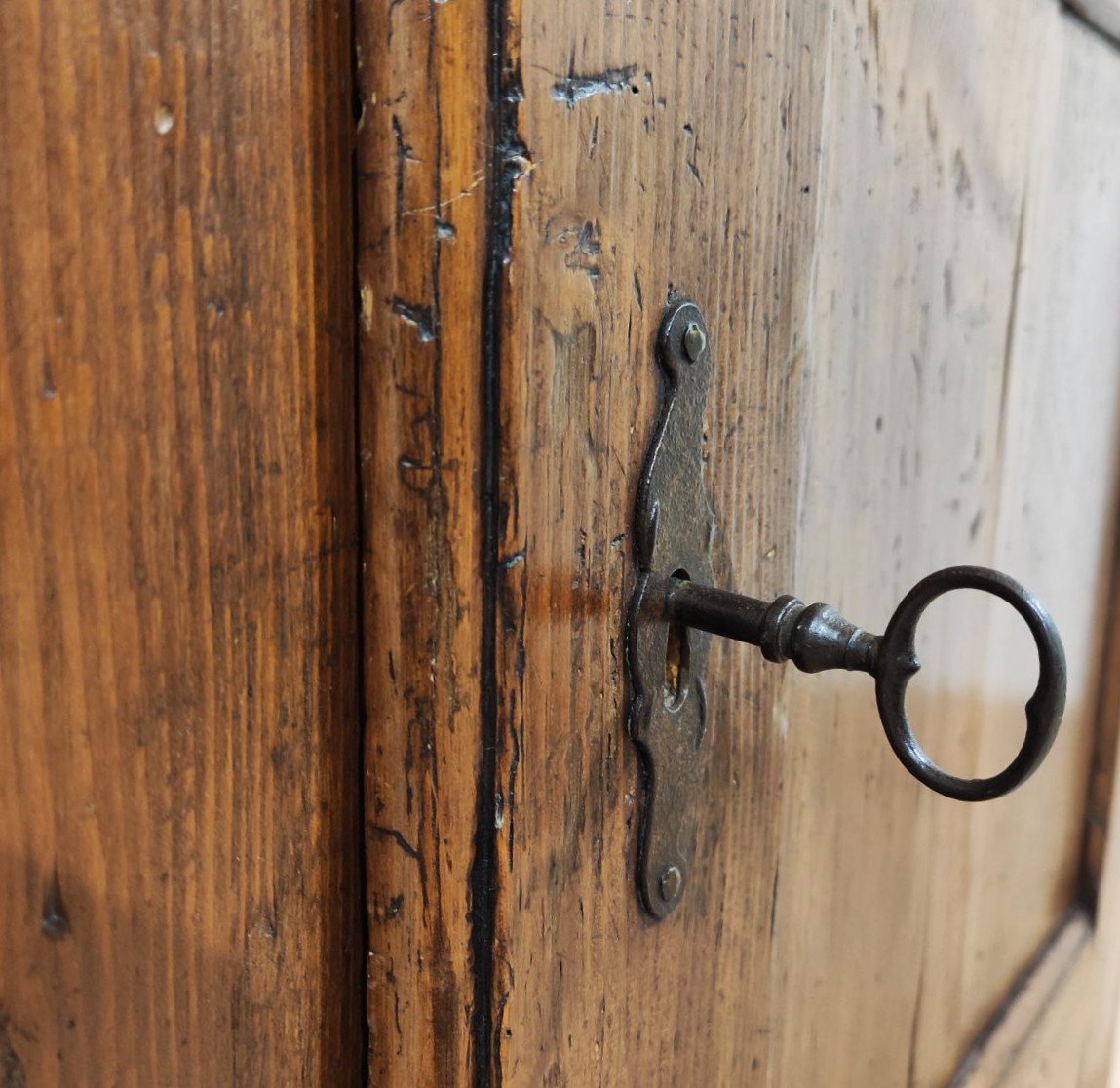 CREDENZA ANTICA IN LEGNO MASSELLO XVIII sec.-photo-2