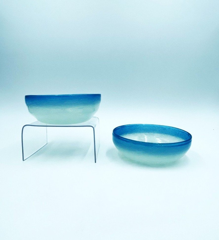 MURANO, COPPIA DI CIOTOLE IN VETRO PULEGOSO-photo-4