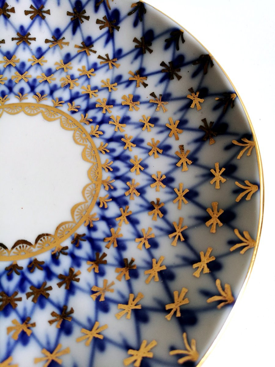 LOMONOSOV, SERVIZIO DA CAFFE' PER 6 DECORO BLU COBALTO -photo-4