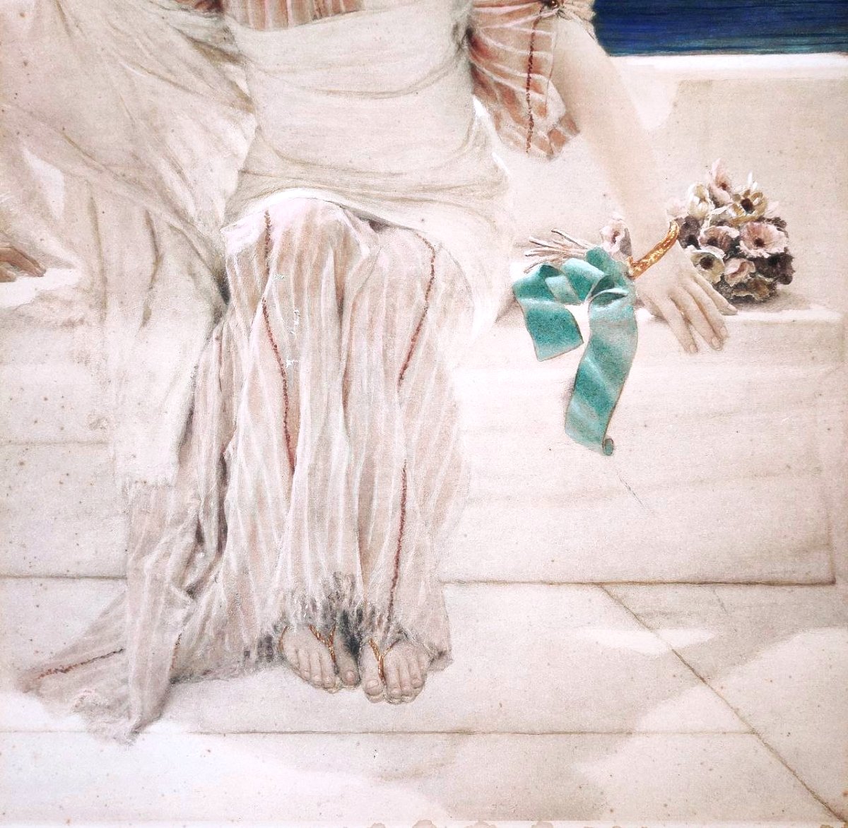 'ASK ME NO MORE' DI SIR L. ALMA TADEMA, STAMPA ORIGINALE D'ARTE (1906)-photo-4