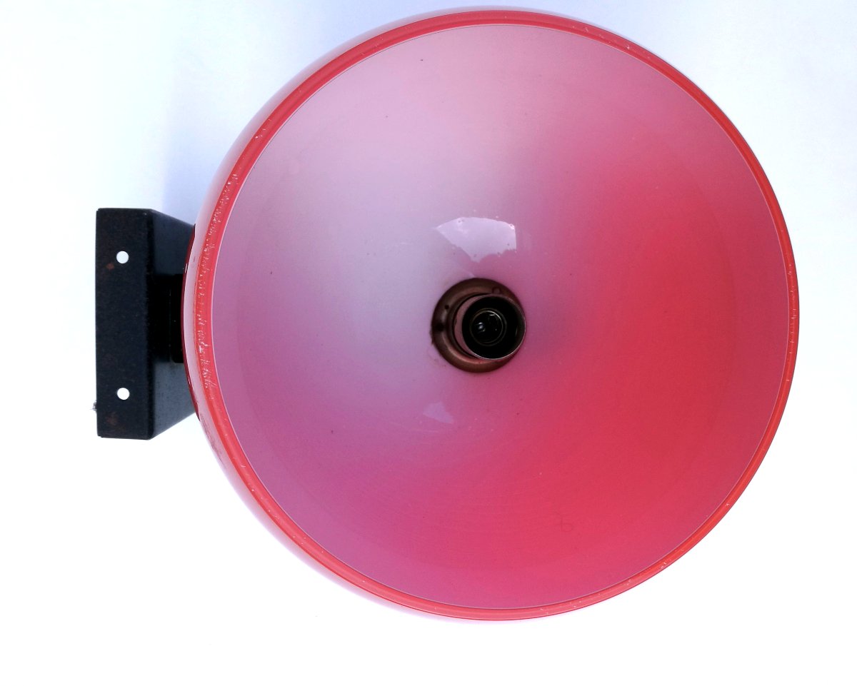 VENINI, APPLIQUE IN VETRO ROSSO E NERO ITALIA 1981-photo-2