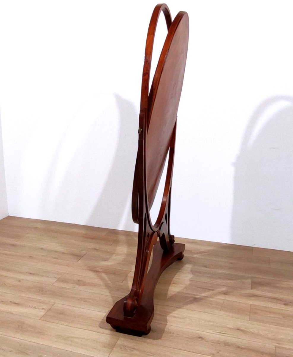 Specchiera basculante in legno di mogano, fine '800-photo-4