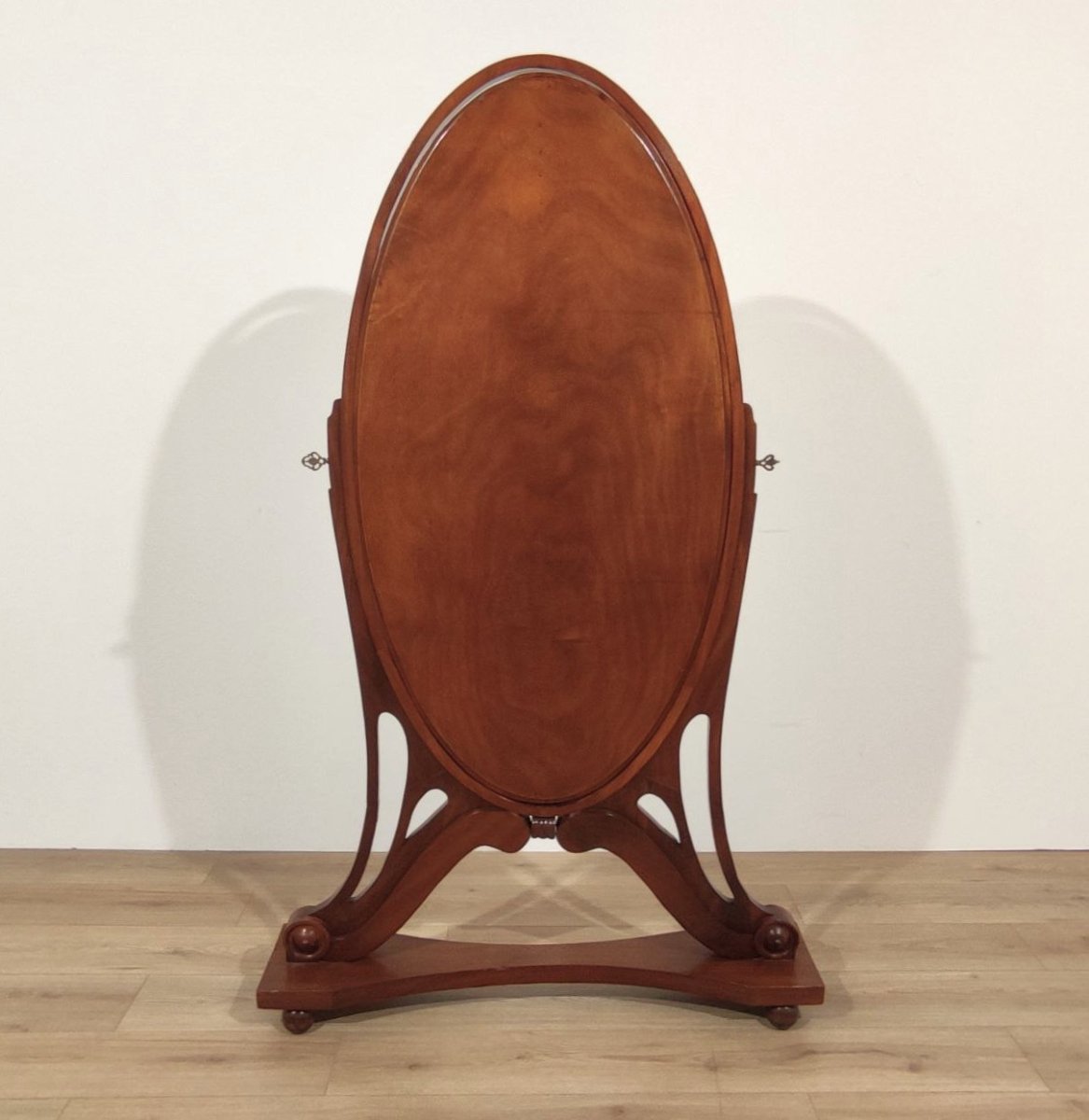 Specchiera basculante in legno di mogano, fine '800-photo-2