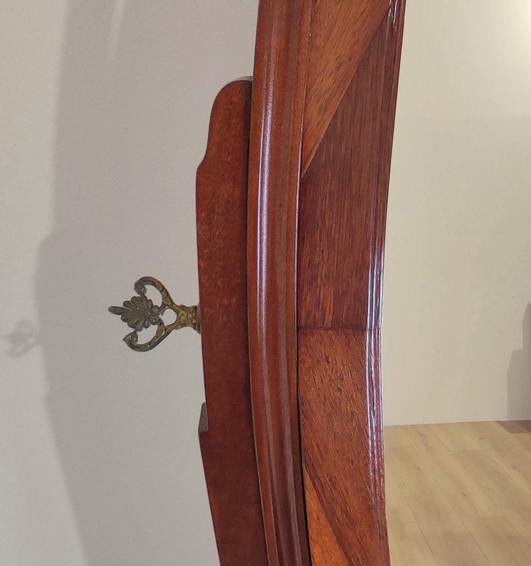 Specchiera basculante in legno di mogano, fine '800-photo-7