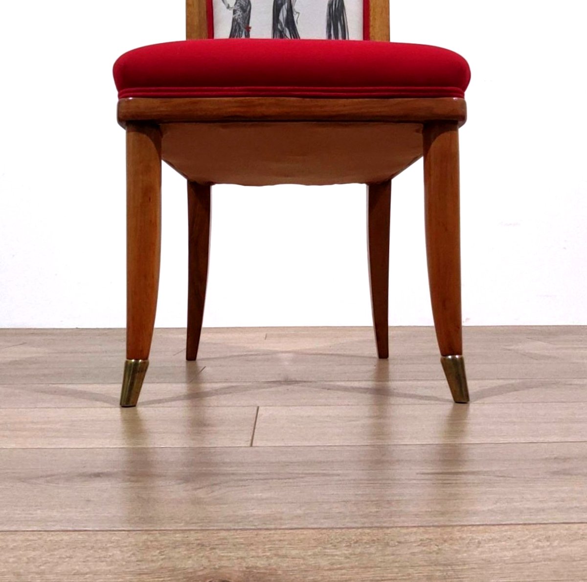 SET DI 6 SEDIE IN NOCE, TOMASO BUZZI (ATTRIB. A), ITALIA ANNI '50-photo-2