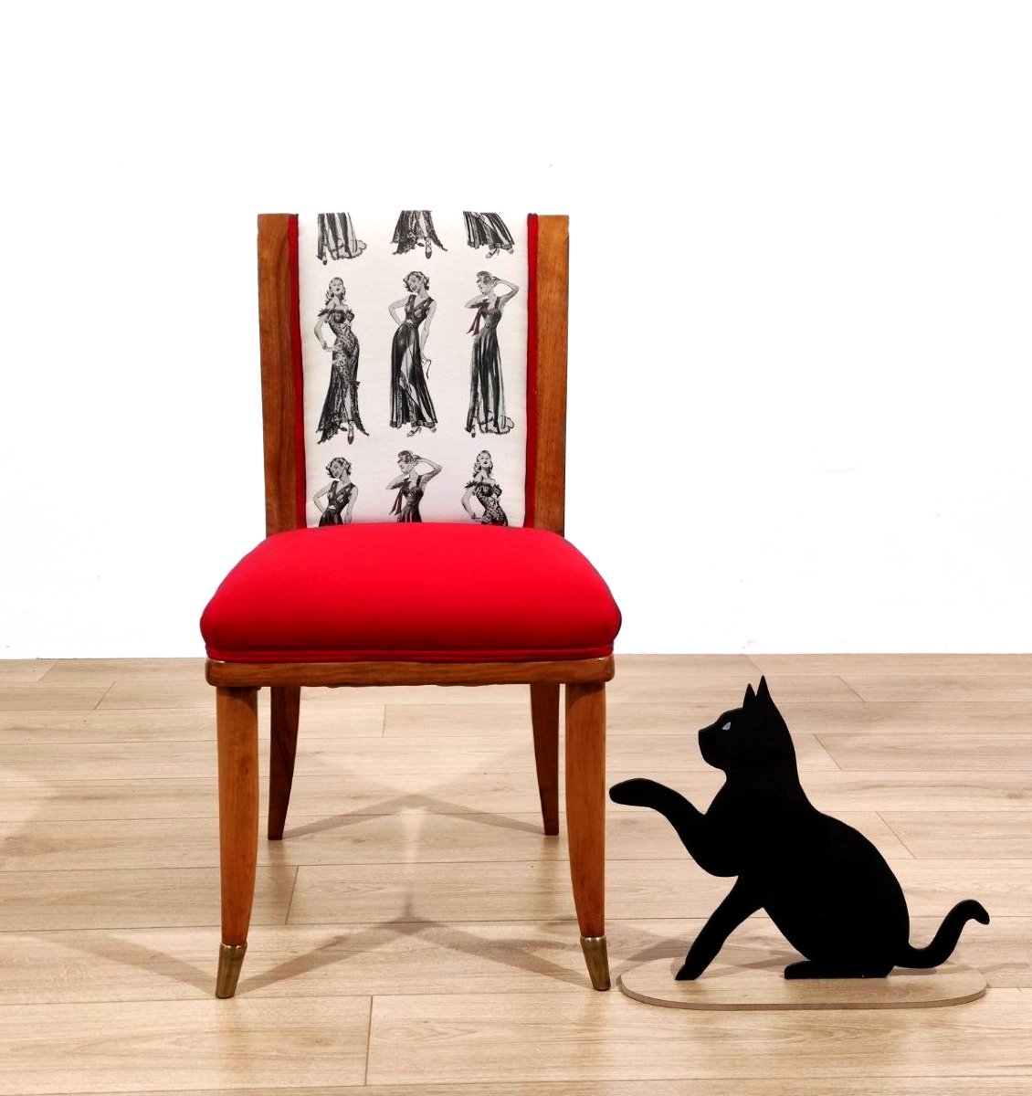 SET DI 6 SEDIE IN NOCE, TOMASO BUZZI (ATTRIB. A), ITALIA ANNI '50-photo-5