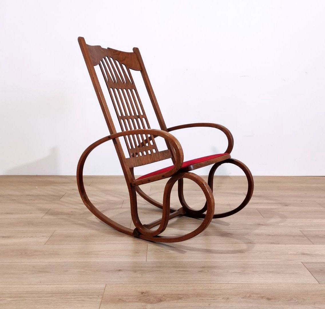 SEDIA A DONDOLO JACOB & JOSEF KOHN, INIZI DEL  '900-photo-3