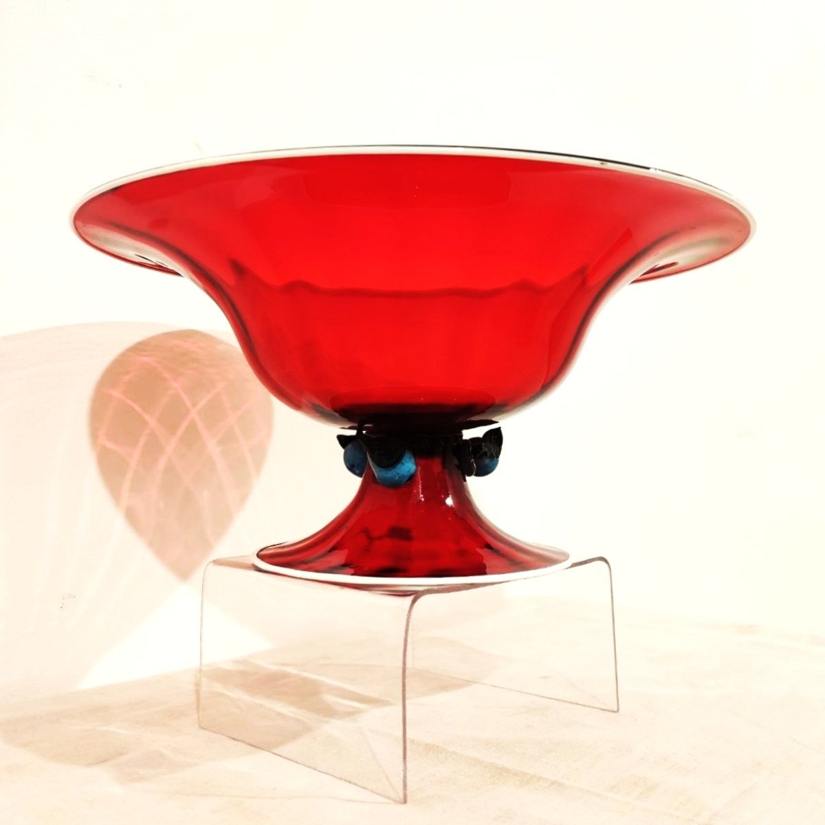 BAROVIER MURANO, SERVIZIO DA DESSERT PER 8 CON GRANDE COPPA -photo-3