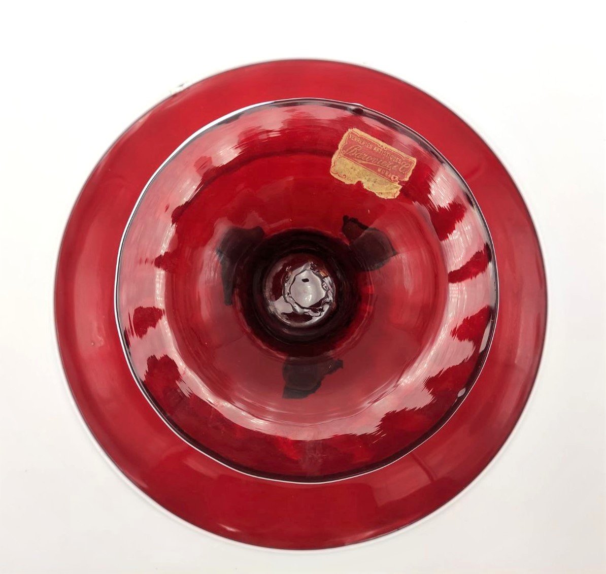 BAROVIER MURANO, SERVIZIO DA DESSERT PER 8 CON GRANDE COPPA -photo-6