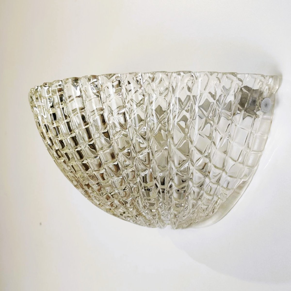 MURANO, COPPIA APPLIQUES IN VETRO ANNI '60-photo-1