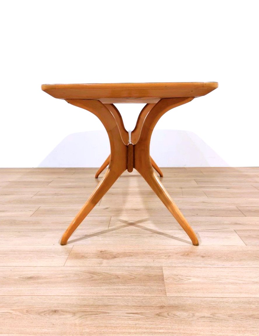 TAVOLO LEGNO E FORMICA CELESTE,  STILE ICO PARISI (ATTRIB.), ANNI '50-photo-4