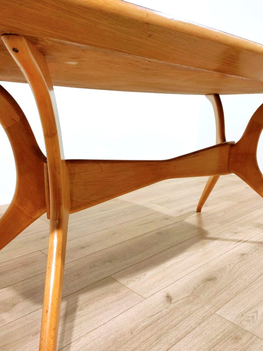 TAVOLO LEGNO E FORMICA CELESTE,  STILE ICO PARISI (ATTRIB.), ANNI '50-photo-5