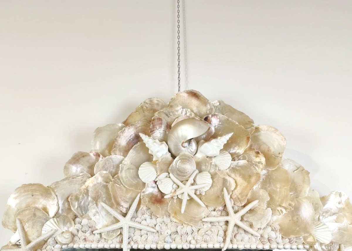 CORNICE CONCHIGLIE A SPECCHIO PROD. ARTIGIANALE, ITALIA XX sec.-photo-3