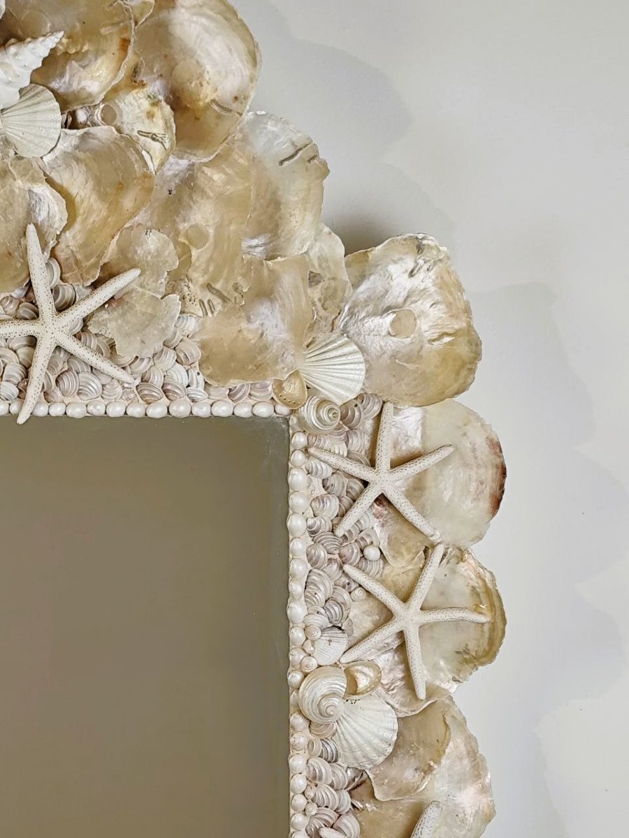 CORNICE CONCHIGLIE A SPECCHIO PROD. ARTIGIANALE, ITALIA XX sec.-photo-3