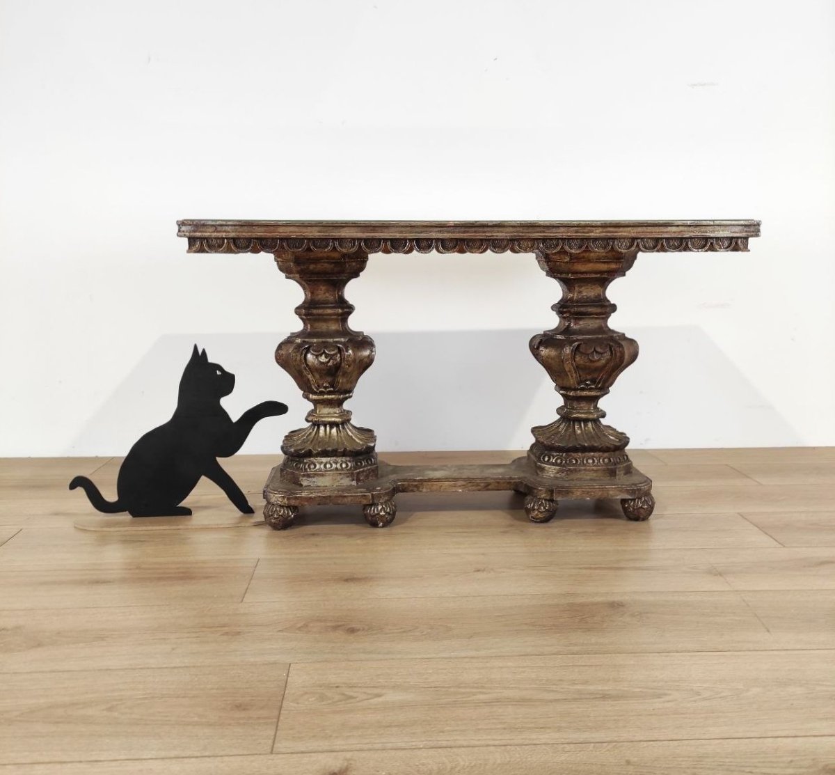 TAVOLINO IN STILE ANTICO CON PIANO DECORATO, XX sec.-photo-6