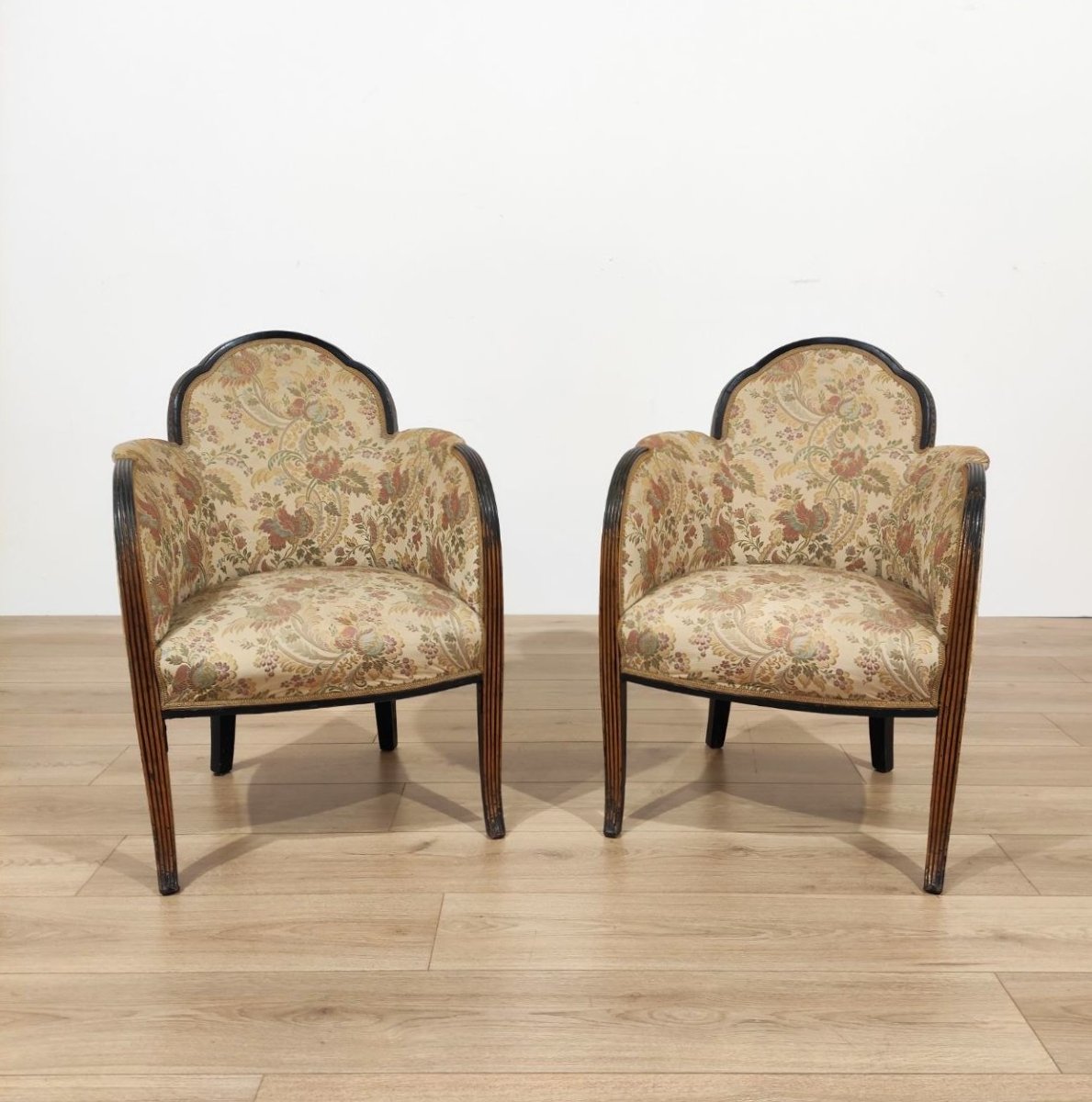COPPIA DI POLTRONCINE STILE ART DECO, ITALIA ANNI '30-photo-4
