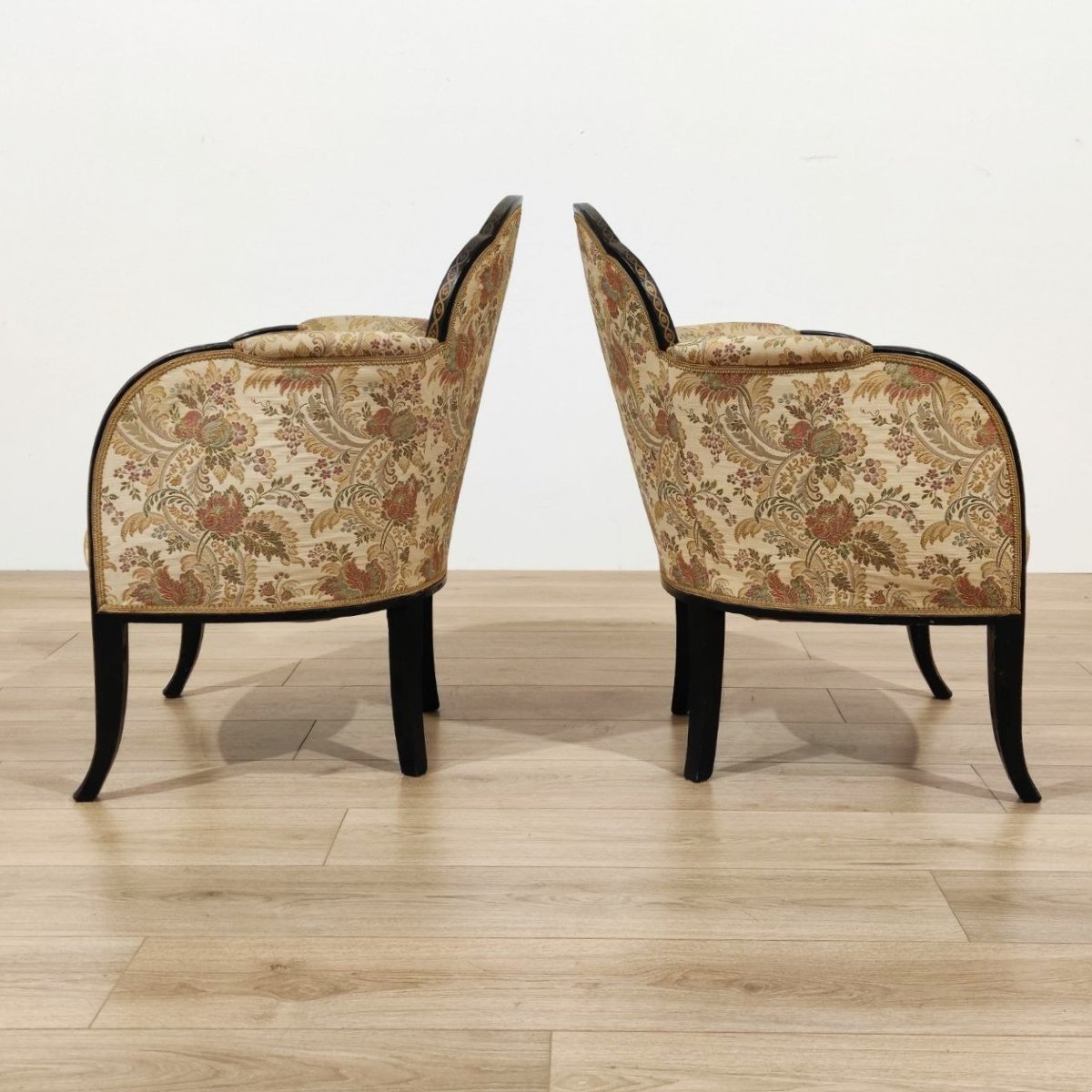 COPPIA DI POLTRONCINE STILE ART DECO, ITALIA ANNI '30-photo-1