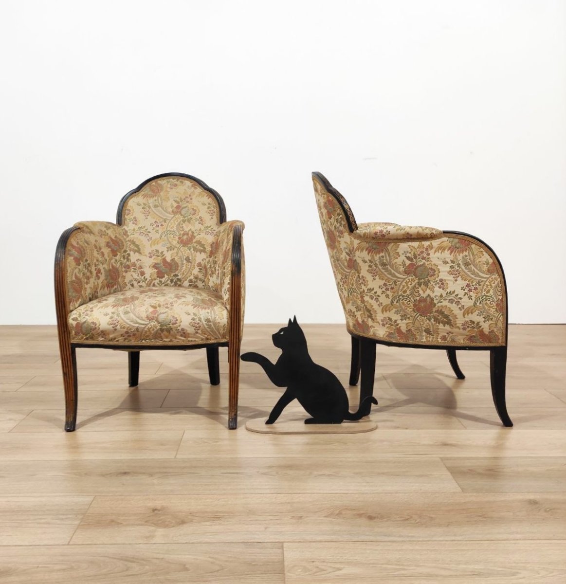COPPIA DI POLTRONCINE STILE ART DECO, ITALIA ANNI '30-photo-4