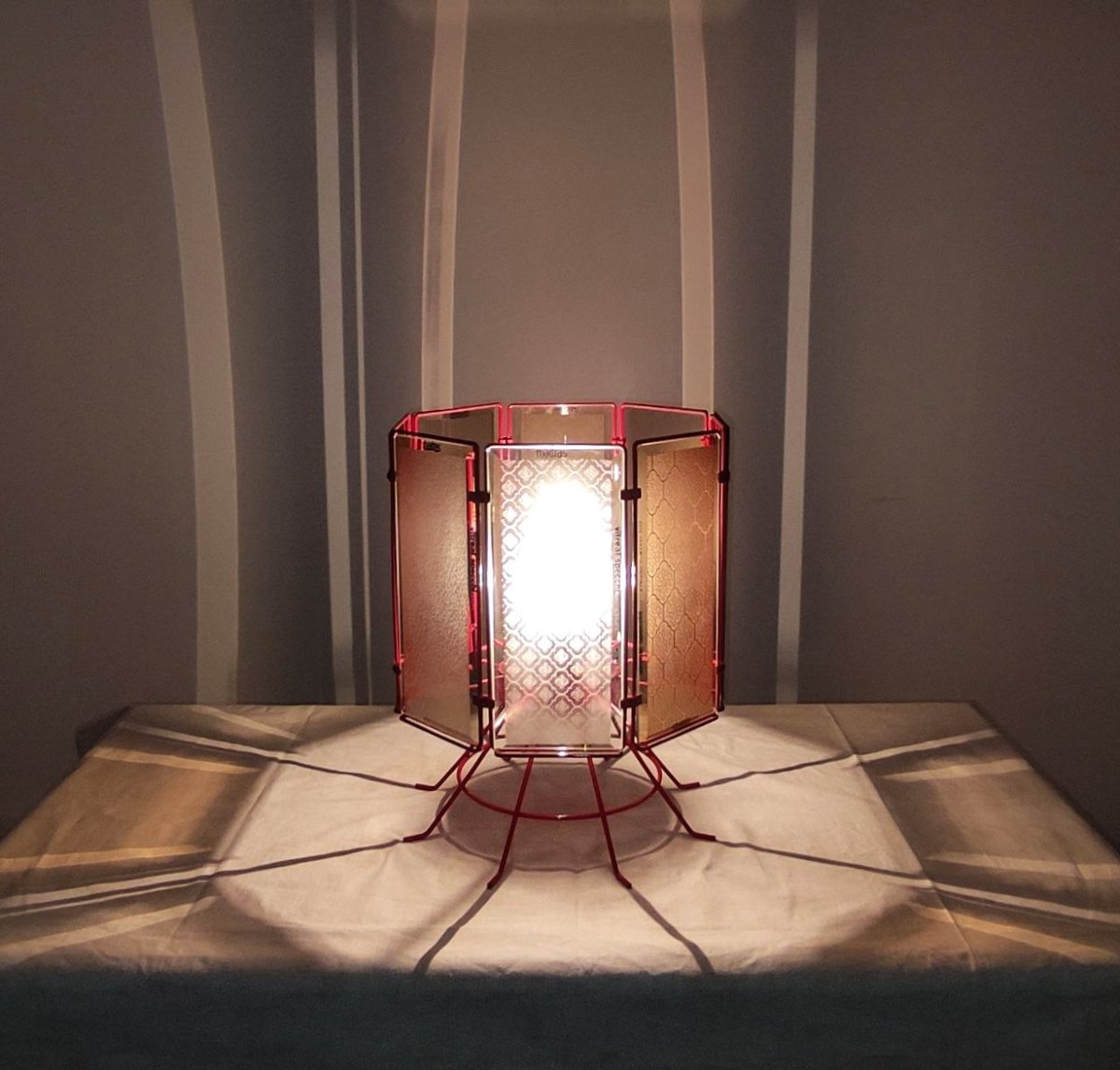 LAMPADA DA TAVOLO PUBBLICITARIA 'VITREAL SPECCHI', ANNI '70/'80-photo-3