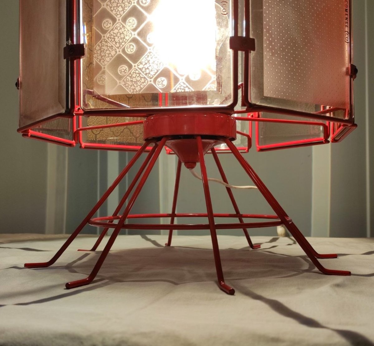 LAMPADA DA TAVOLO PUBBLICITARIA 'VITREAL SPECCHI', ANNI '70/'80-photo-4