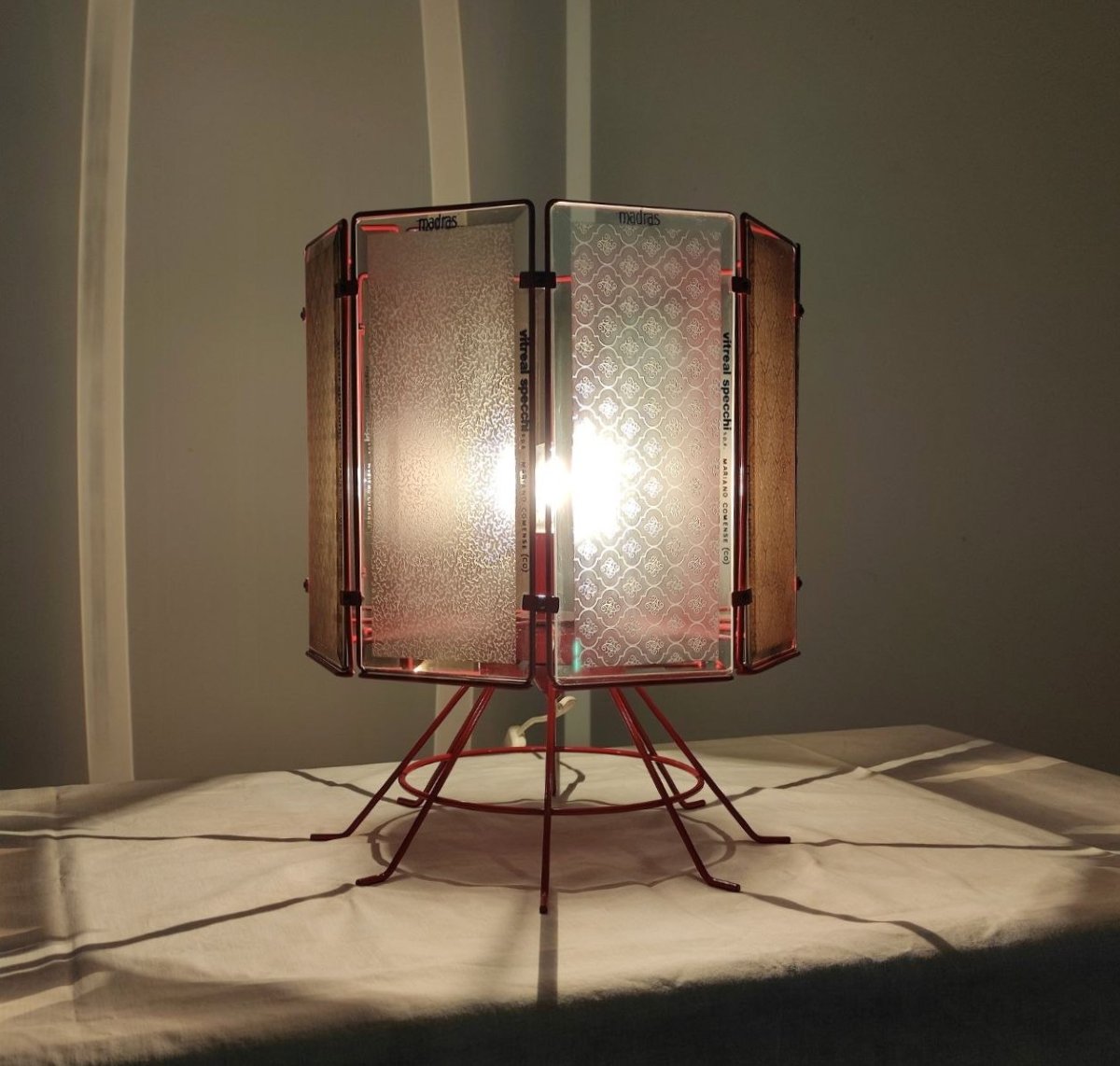 LAMPADA DA TAVOLO PUBBLICITARIA 'VITREAL SPECCHI', ANNI '70/'80-photo-5