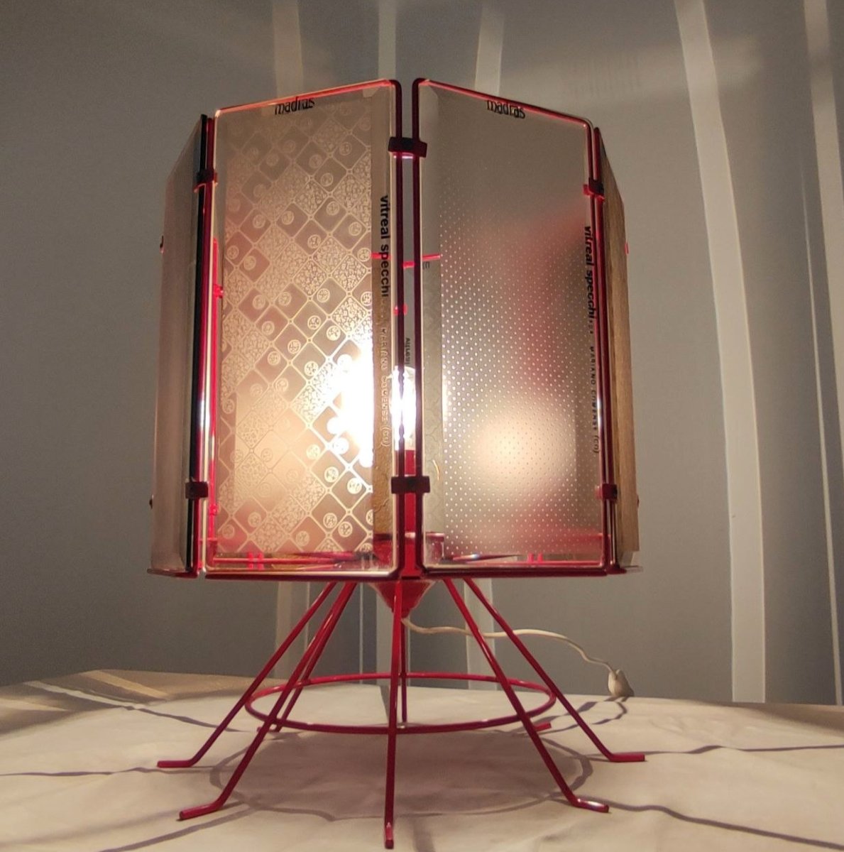 LAMPADA DA TAVOLO PUBBLICITARIA 'VITREAL SPECCHI', ANNI '70/'80-photo-6