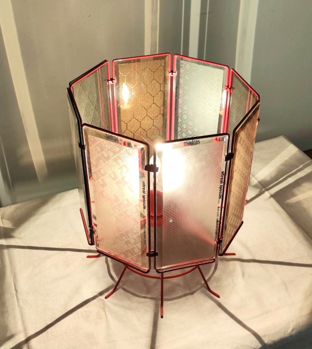 LAMPADA DA TAVOLO PUBBLICITARIA 'VITREAL SPECCHI', ANNI '70/'80-photo-8