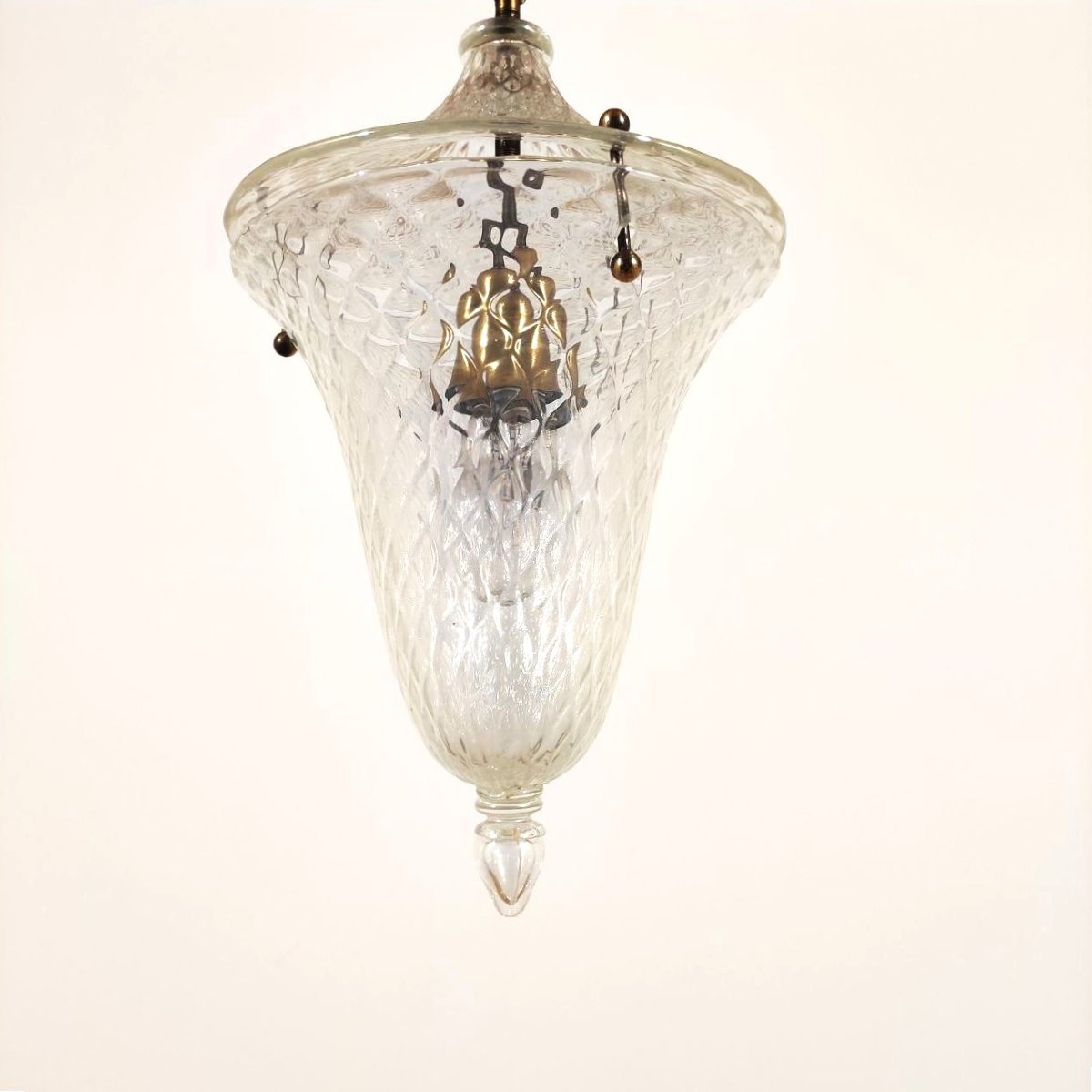 LAMPADA A SOSPENSIONE IN VETRO OPALESCENTE DI MURANO -photo-3