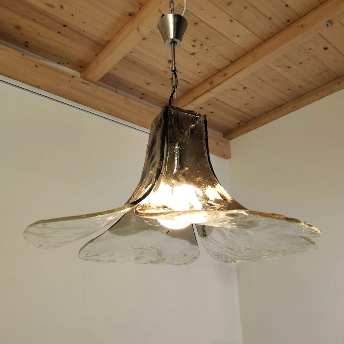 LAMPADA IN VETRO DI MURANO, CARLO NASON PER AV MAZZEGA ANNI '60-photo-2