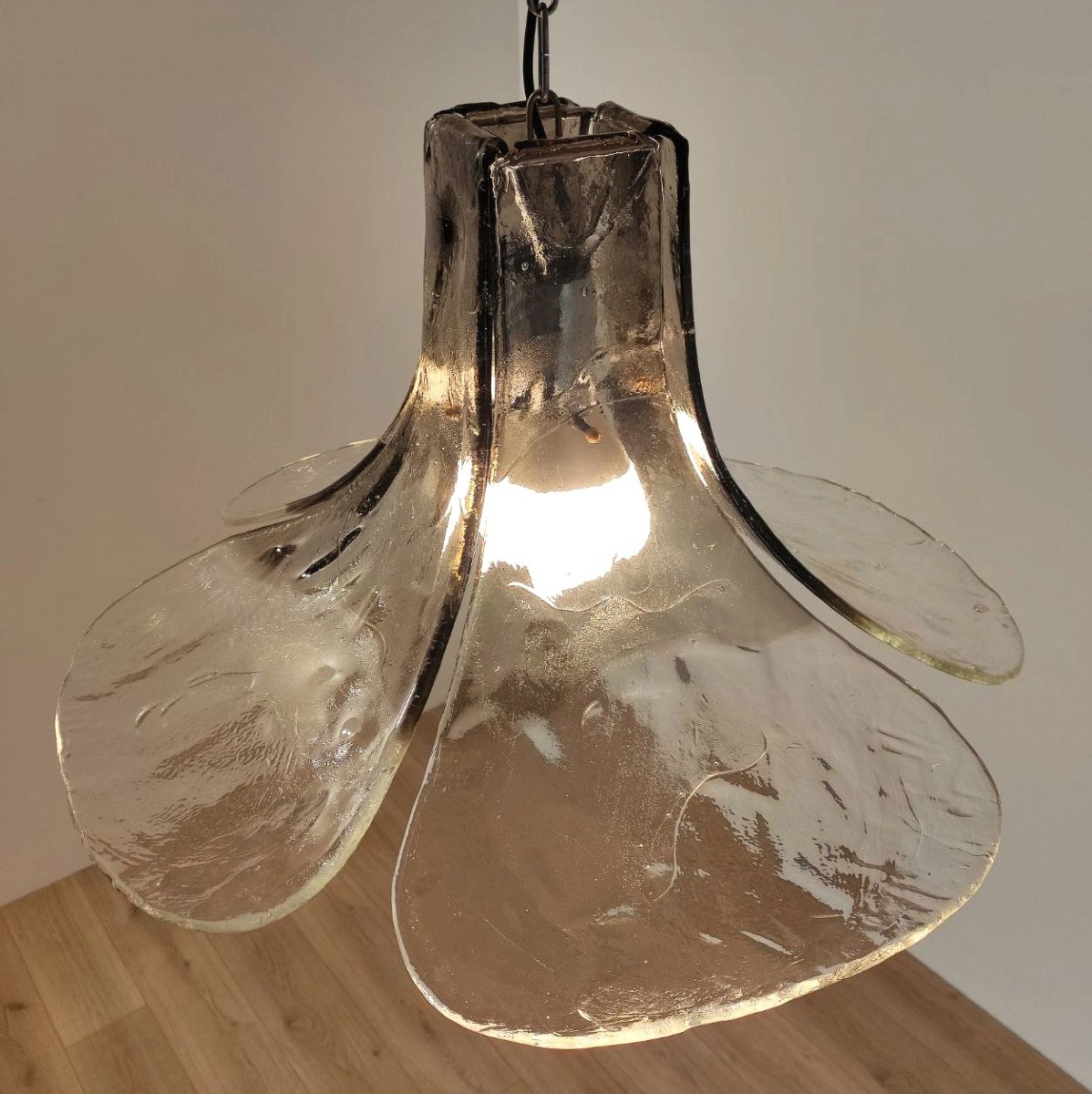 LAMPADA IN VETRO DI MURANO, CARLO NASON PER AV MAZZEGA ANNI '60-photo-3