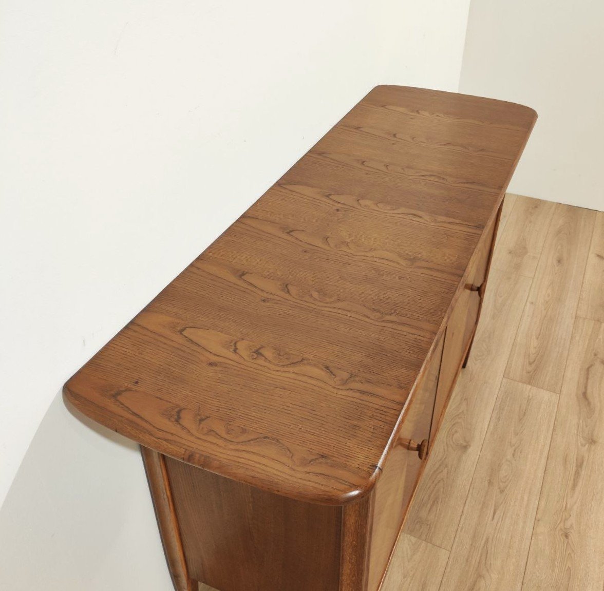 CREDENZA IN LEGNO DI CASTAGNO A 2 ANTE, ITALIA ANNI '50-photo-6
