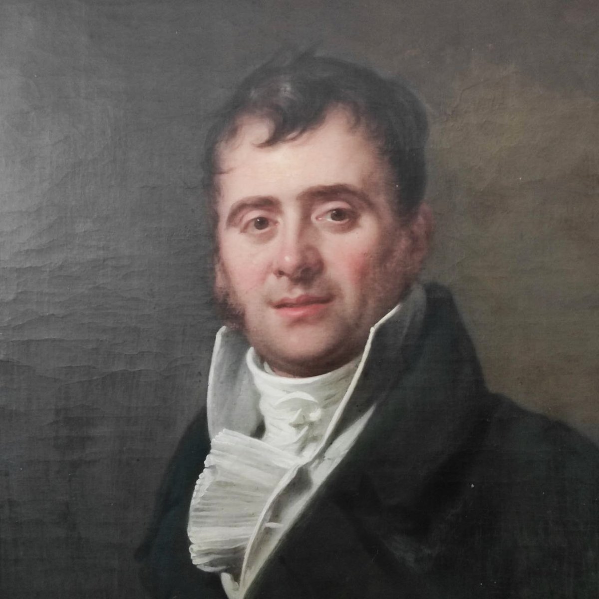 HODGES CHARLES H. 1811, OLIO SU TELA RITRATTO DI GIOVANE GENTILUOMO -photo-3