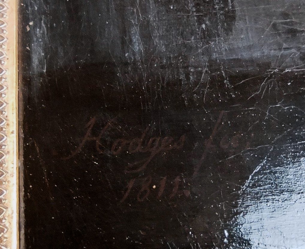 HODGES CHARLES H. 1811, OLIO SU TELA RITRATTO DI GIOVANE GENTILUOMO -photo-6