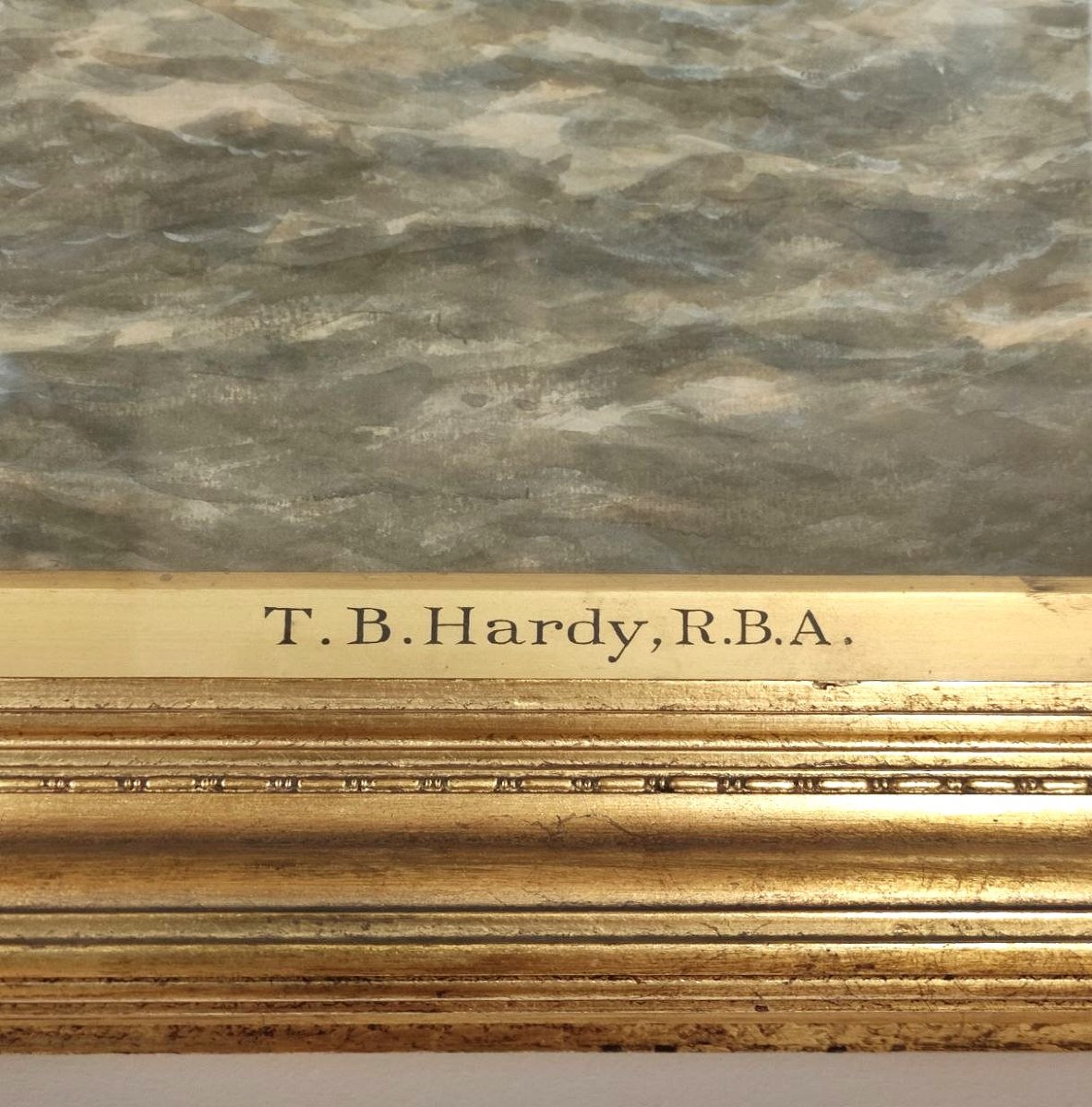 T. B. HARDY R.B.A. GRANDE ACQUERELLO 'FRENCH FISHING BOATS', 1892-photo-4