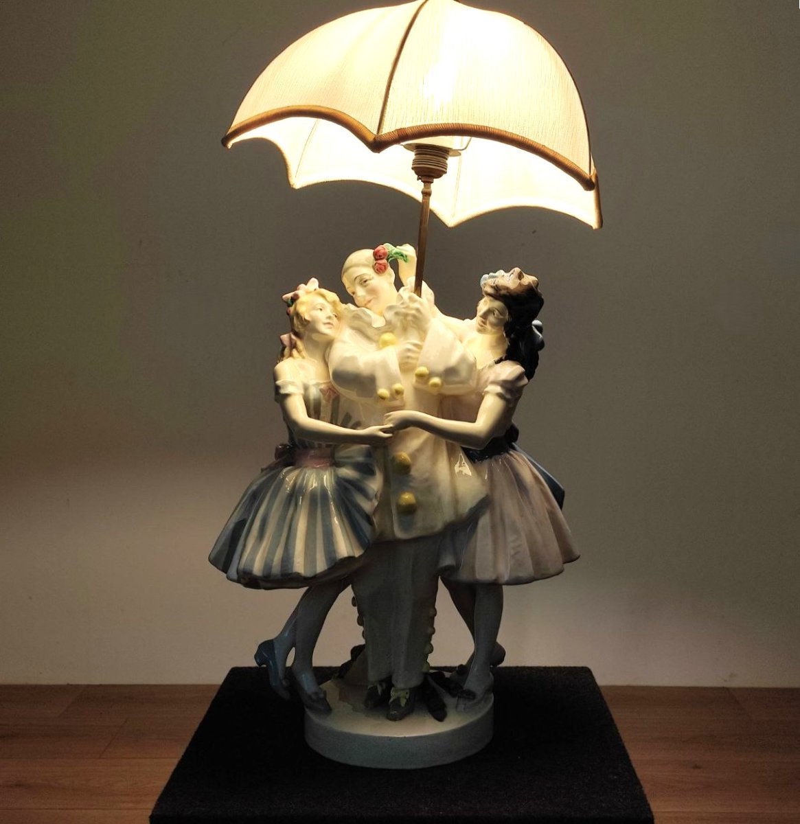 PODANY PER KWK KERAMOS AUSTRIA LAMPADA IN CERAMICA, ANNI '20/'30-photo-3