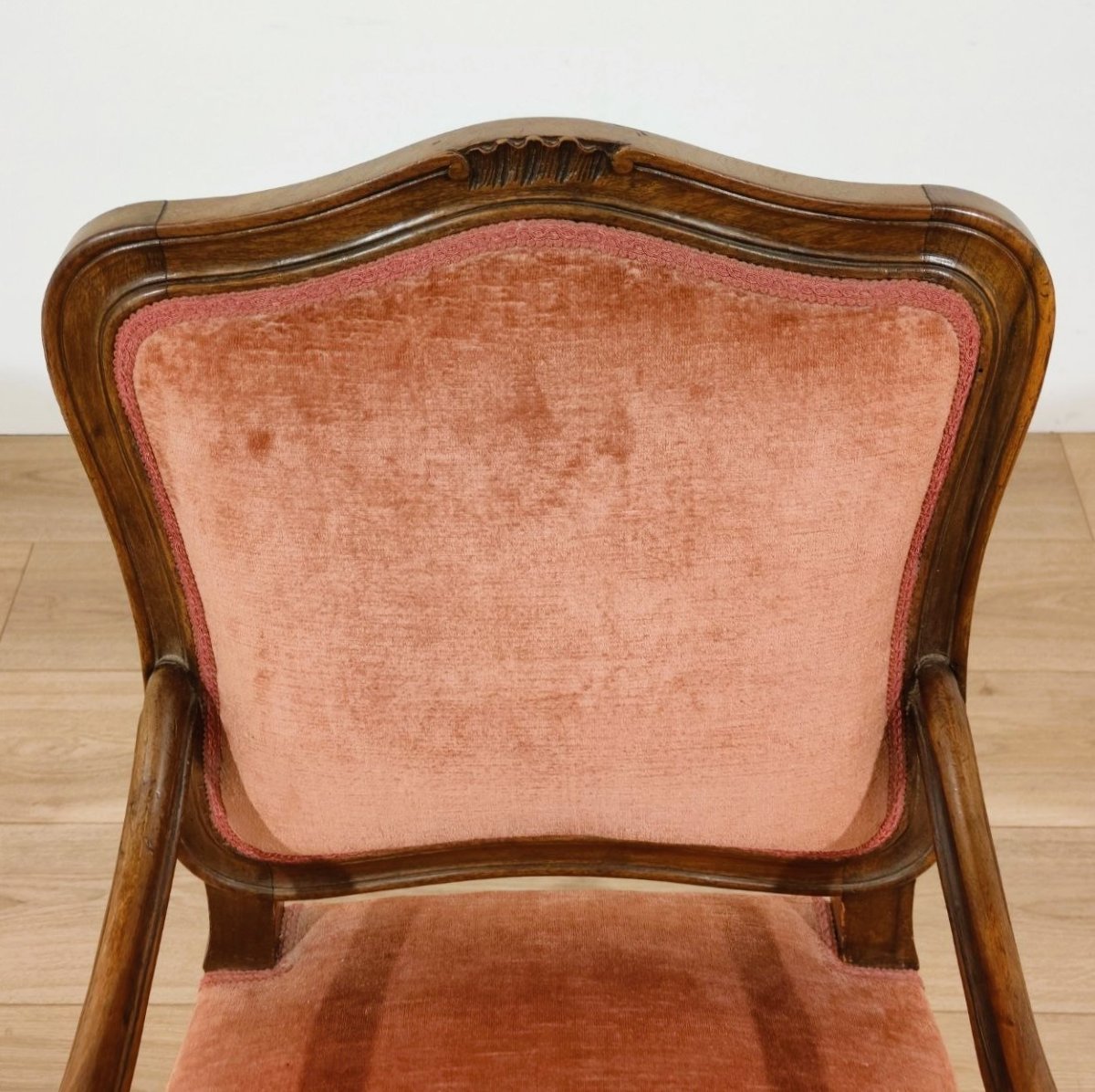 COPPIA DI POLTRONCINE IN NOCE IN STILE LUIGI XV, XIX sec-photo-6