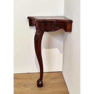 CONSOLE ANGOLARE INGLESE IN STILE REGENCY,  XX sec.