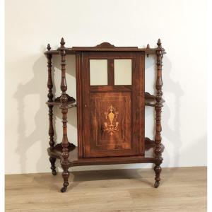 CREDENZA/ETAGERE INGLESE IN STILE VITTORIANO, XVIII - XIX sec. 