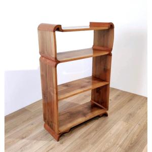 LIBRERIA A GIORNO/ETAGERE IN NOCE E CILIEGIO, ITALIA ANNI '40