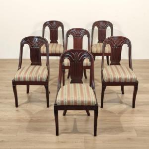 SEDIE A GONDOLA IN NOCE, VENETO INIZI XIX sec.