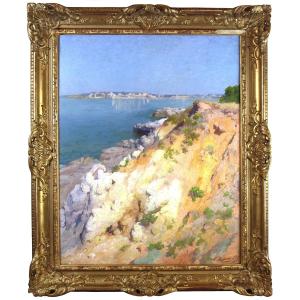 View Of The Calanques Of Marseille, Oil On Canvas Paintings By Michel Richard Putz
