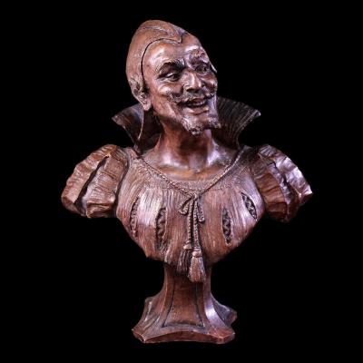Bust Terracotta Signed Don Van Den Bossche Nineteenth Century
