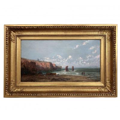 Old Oil On Canvas, Rocky Coast XIX