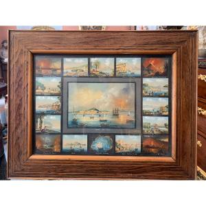 Une Paire De Gouaches Napolitaines