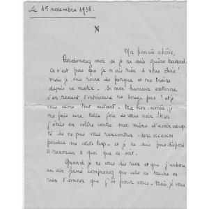 François Mitterrand – Autograph Letter Signed To Catherine Langeais