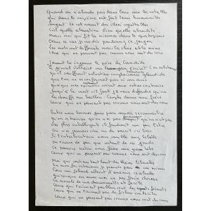 Georges Brassens - Handwritten Autograph Song