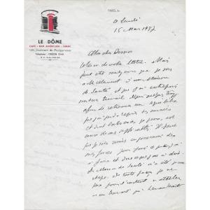 Antonin Artaud - Signed Autograph Letter