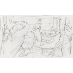 Enki Bilal – Original Signed Drawing – Animal'z