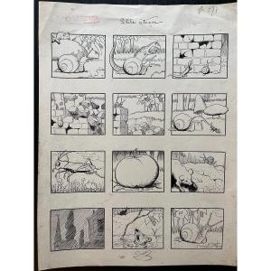 Benjamin Rabier - Original Signed Plate