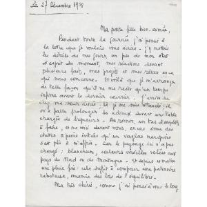 François Mitterrand – Autograph Letter Signed To His Lover Catherine Langeais